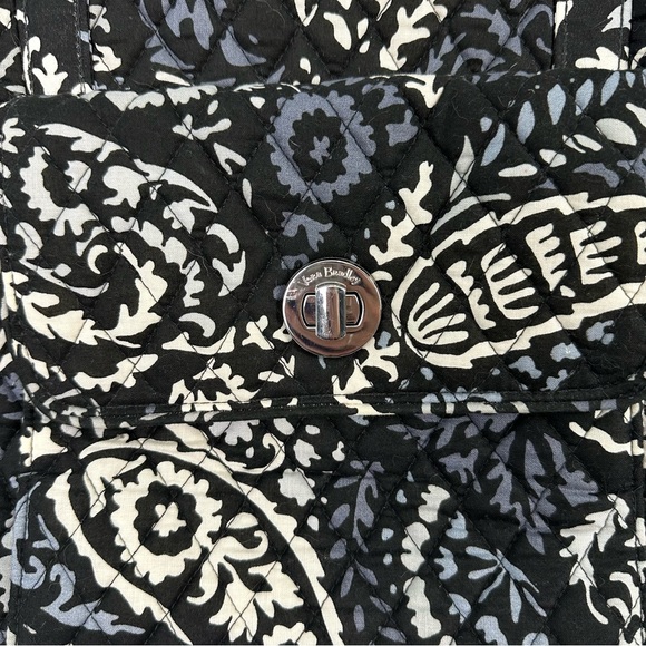 Vera Bradley Paisley Noir Quilted Turlock Tote "Travel Turlock Tote"& Wallet Set - Picture 3 of 14